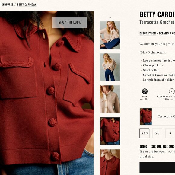 Sezane Sweaters - New Sezane Betty Cardigan terracotta